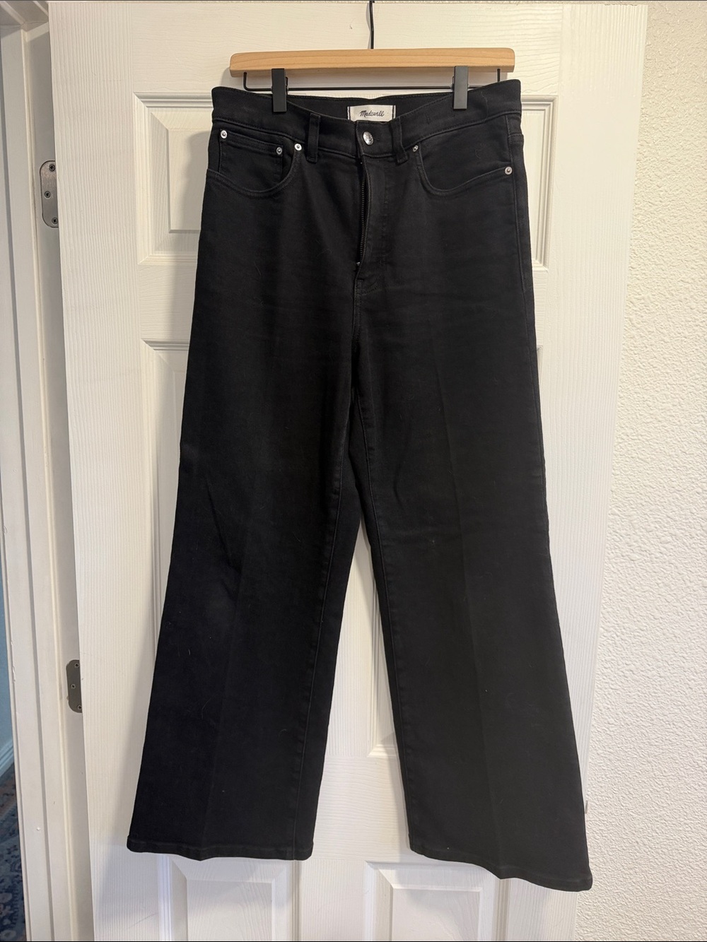 Madewell Black Wide-Leg High-Rise Jeans